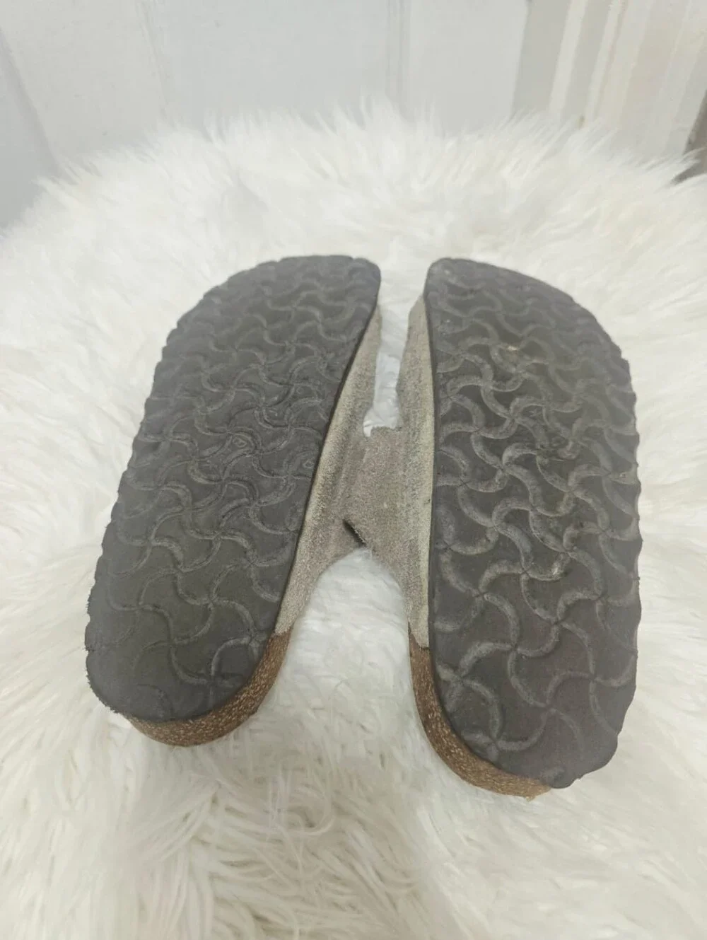 Birkenstock Arizona Taupe Suede Leather Soft Footbed Sandals Unisex  Size L8 M6